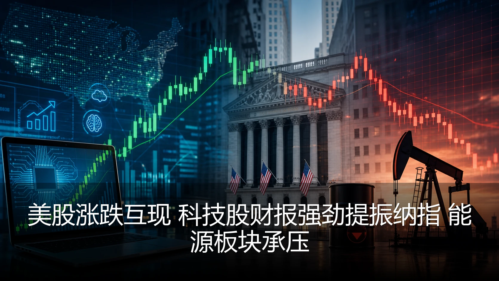 美股涨跌互现 科技股财报强劲提振纳指 能源板块承压